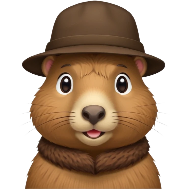 Cute Capybara wearing a hat emoji