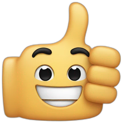 thumbs up with mustache emoji