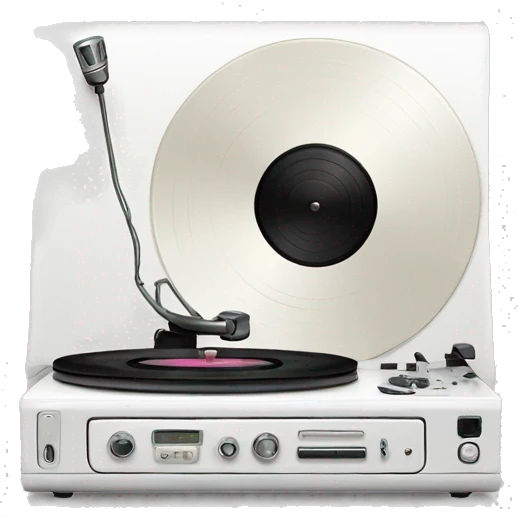 white vinyl player emoji