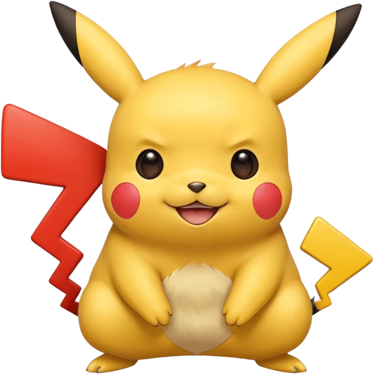 Pikachu with a happy face emoji emoji