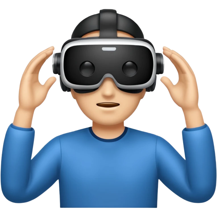 VR wearing man emoji