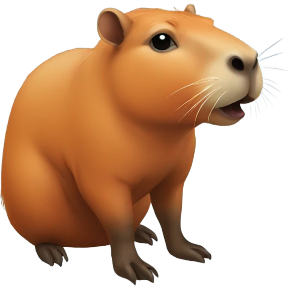 capybara with orange emoji