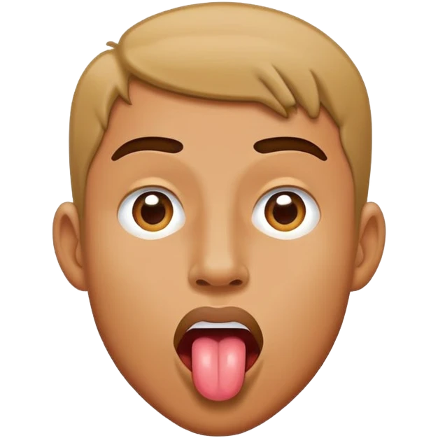 profile view of a man sticking his tongue out, facing left emoji