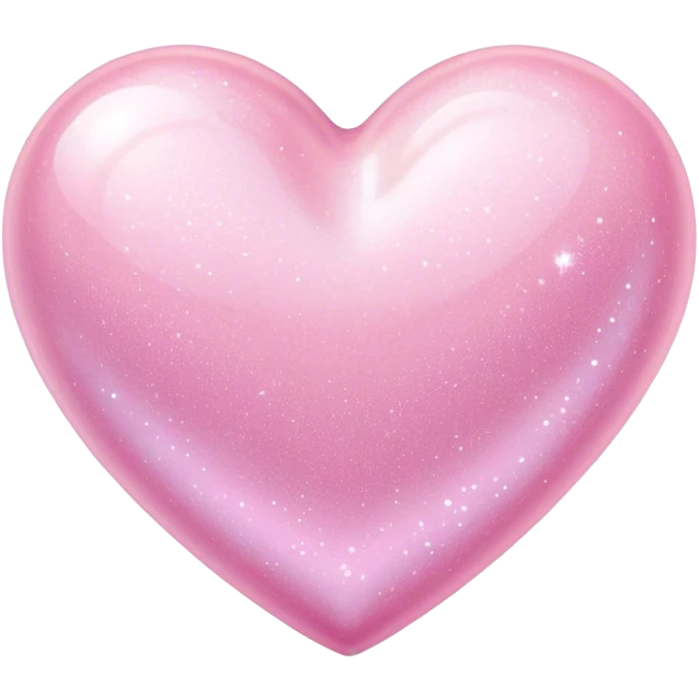 Glossy sparkly pastel pink heart emoji