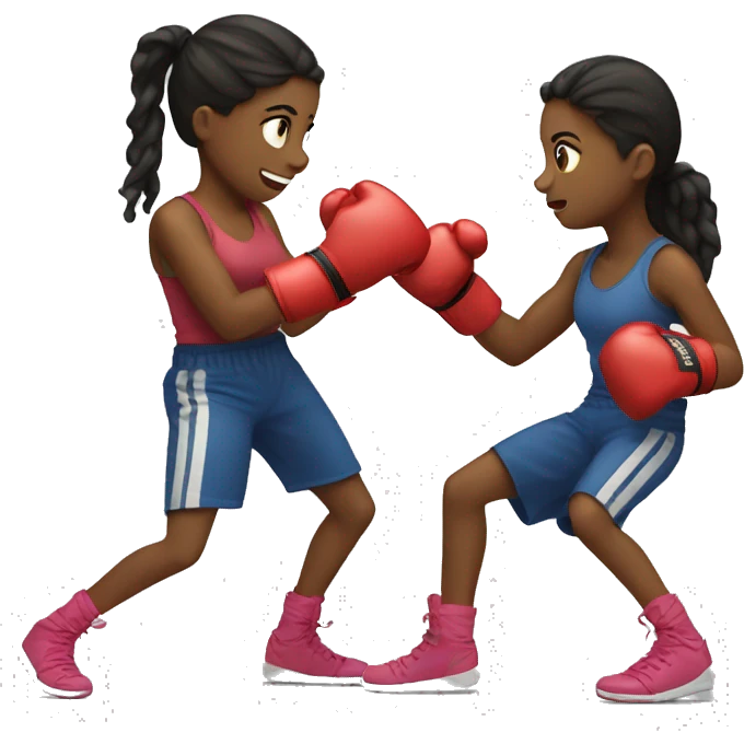 girl boxing her sister  emoji