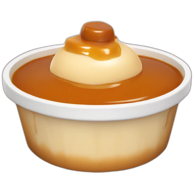 Caramel pudding emoji