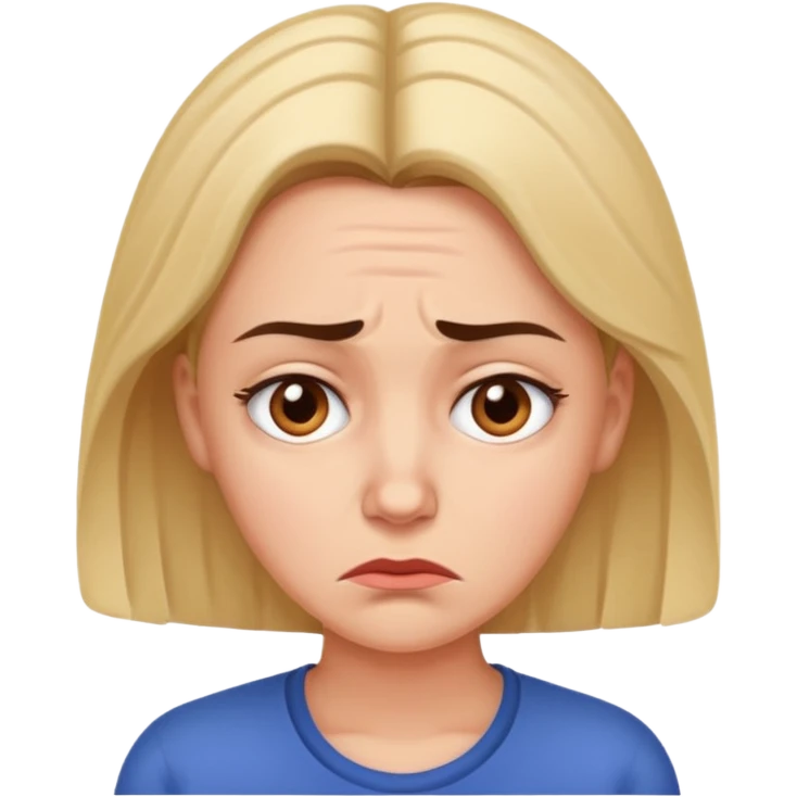 Mujer preocupada emoji