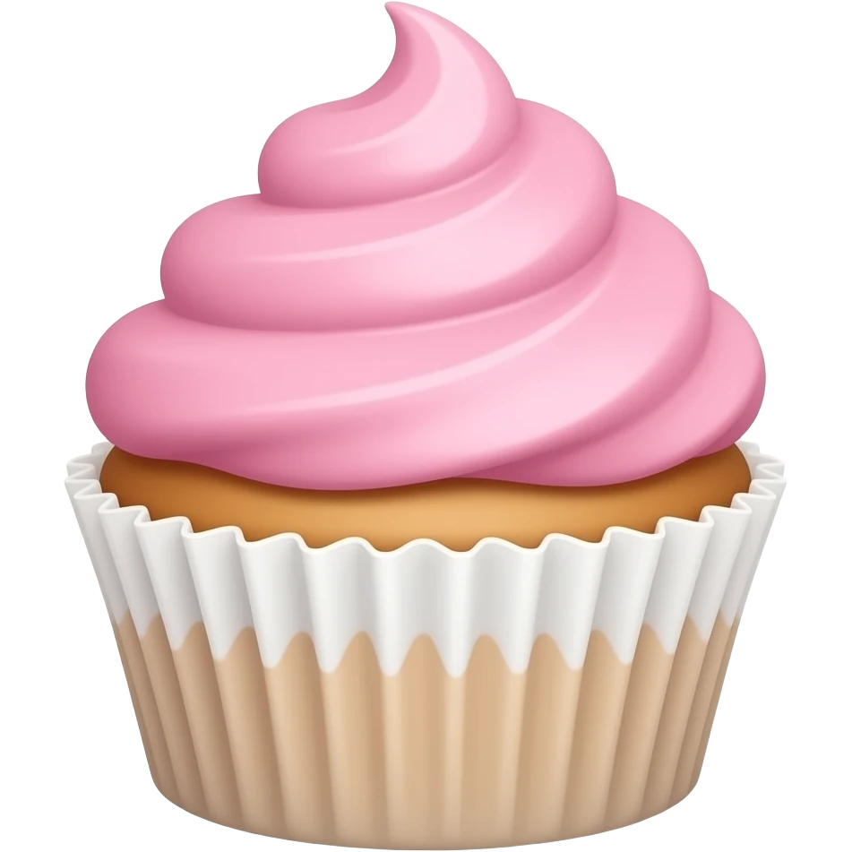 Cupcake with pink icing emoji