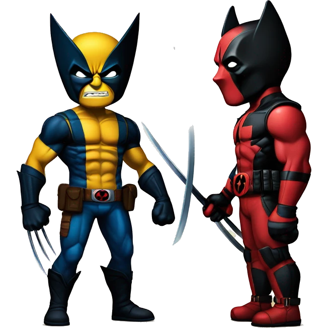 Wolverine vs deadpool emoji