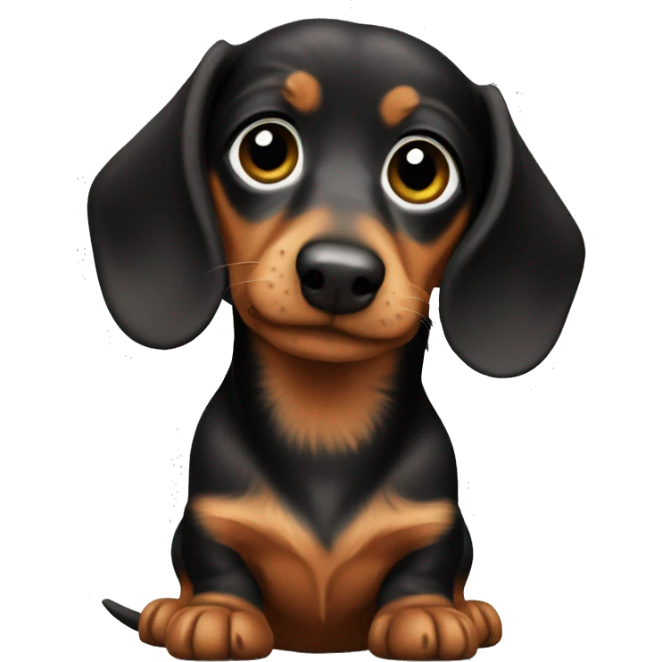 Miniature long hair dachshund  emoji