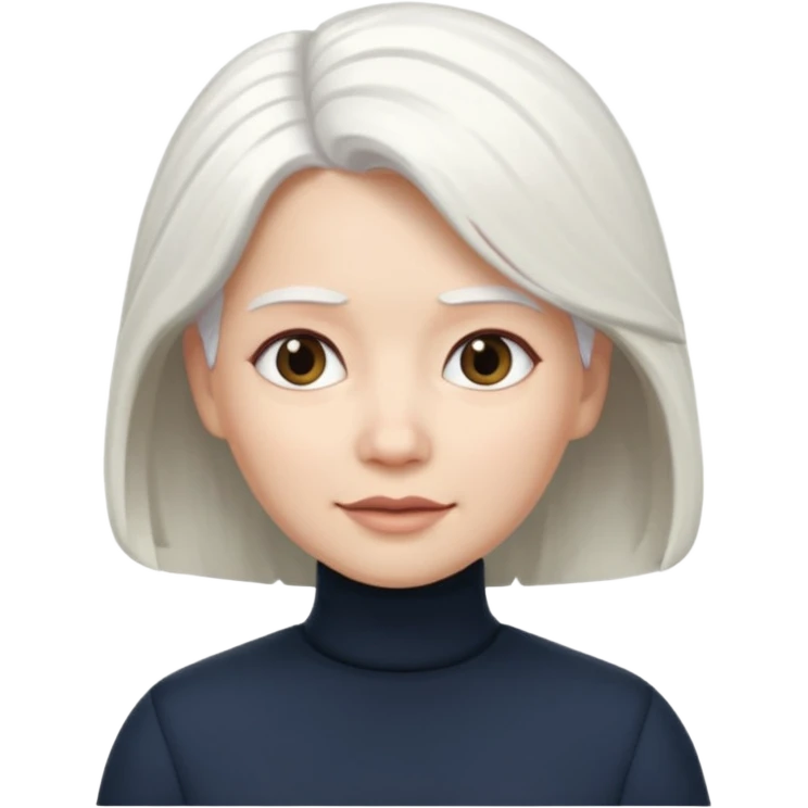 Woman: White Hair Memoji emoji