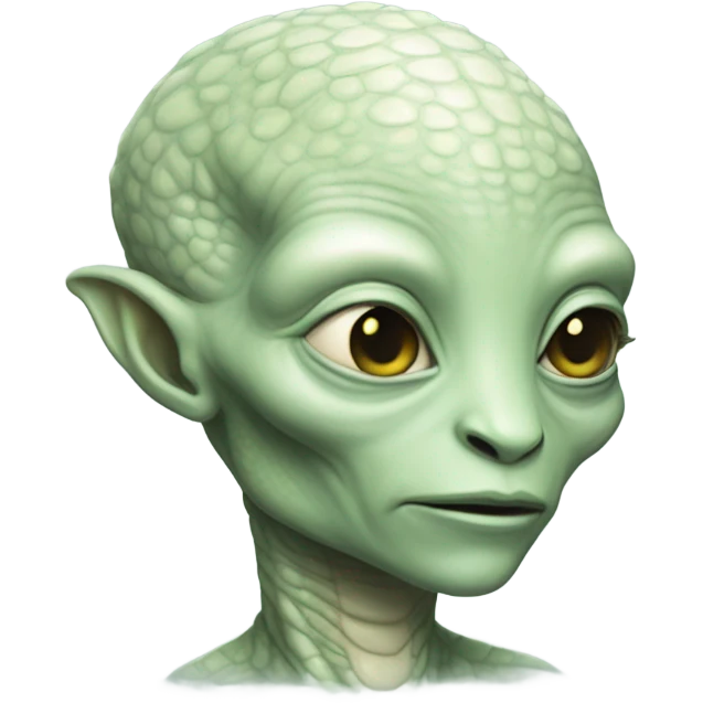 a Reptilian alien white woman, full body, sleeping emoji