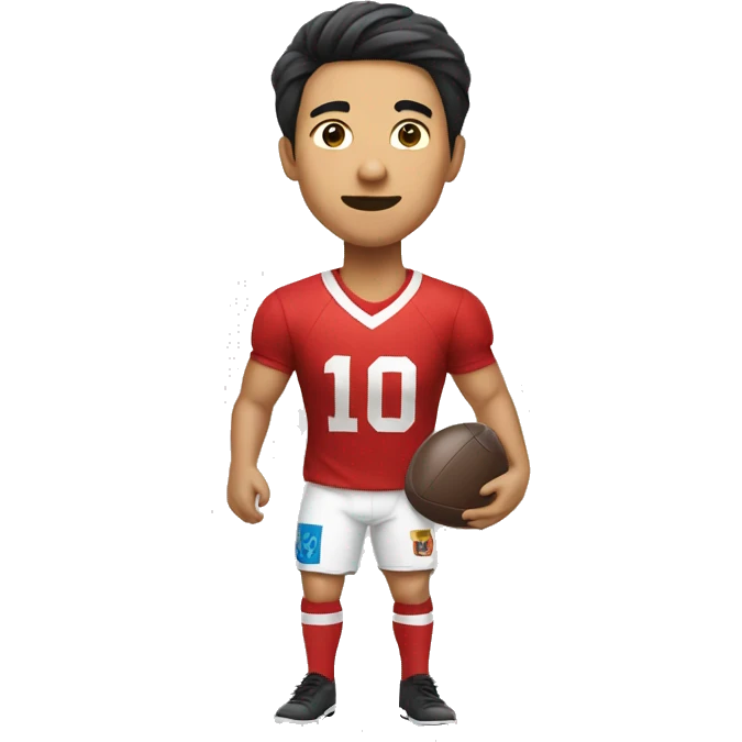 Vietnamese guy playing football emoji