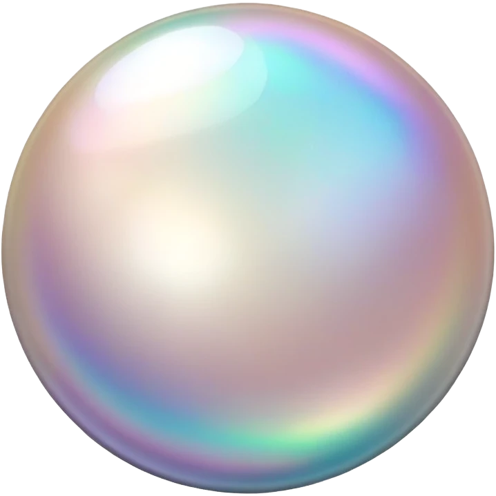 Luminous pearl gemstone with mother-of-pearl iridescence emoji