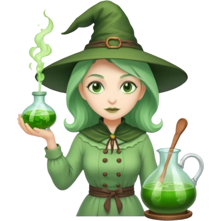 green witch cooking potion emoji