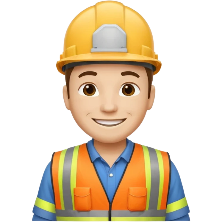 construction worker emoji, hard hat, safety vest emoji