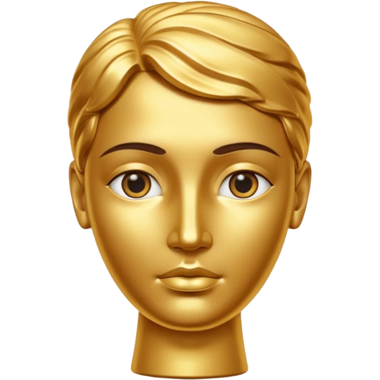 golden statue head emoji