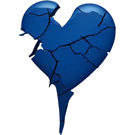 dark blue broken heart  emoji