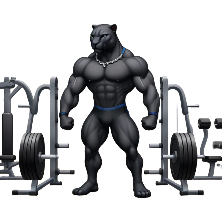 panter doing gym  emoji