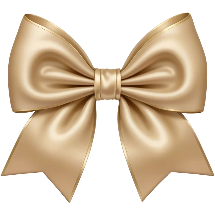 Beige bow emoji