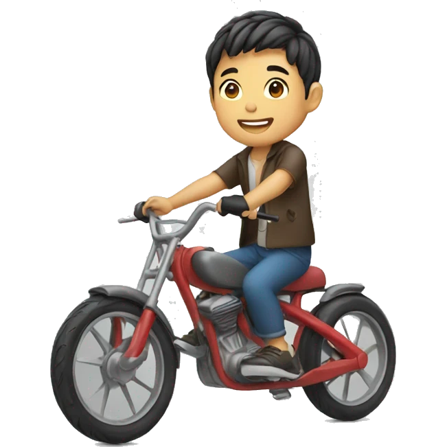 asianboy on a bike emoji