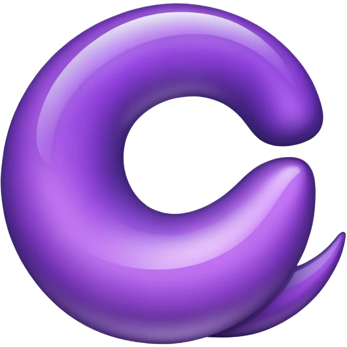 purple crescent emoji