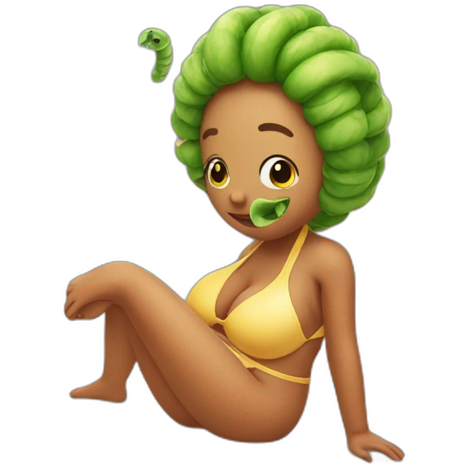 worm in bikini emoji