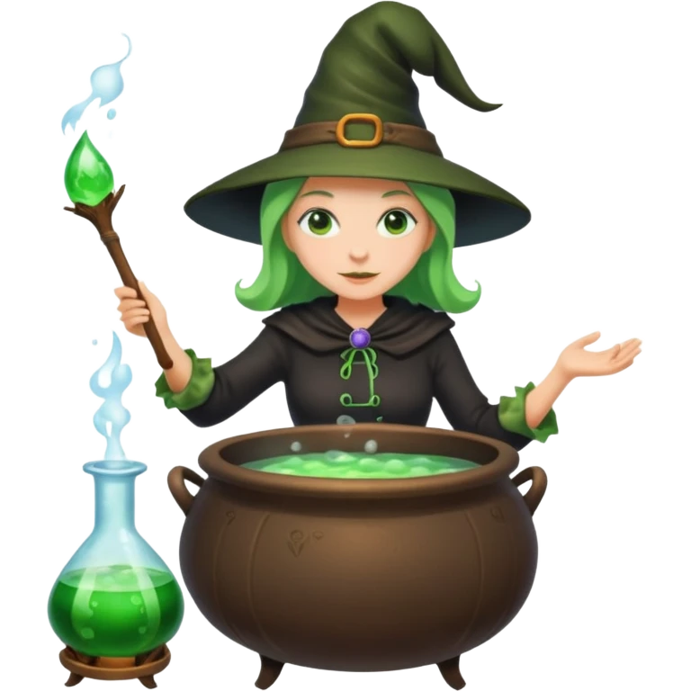 green witch cooking potion emoji