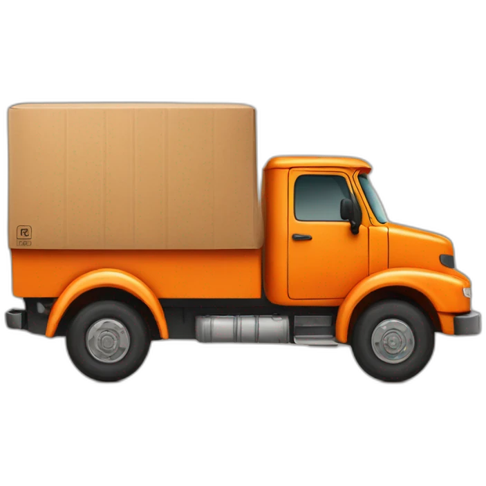 orange truck delivery emoji