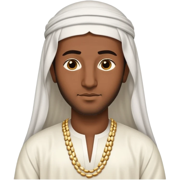 wealthy Arab man in traditional attire with gold accessories and confident expression emoji