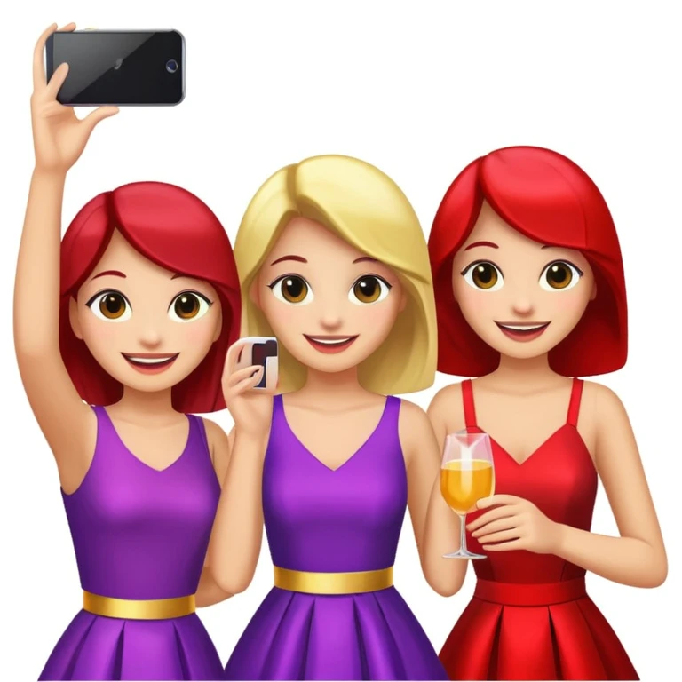 girls taking photo in club background emoji