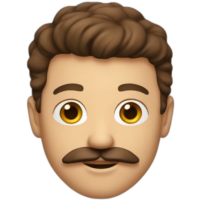 Man with brown impérial moustache emoji
