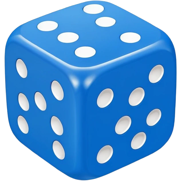 blue dice  emoji