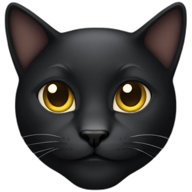 Dark cat emoji