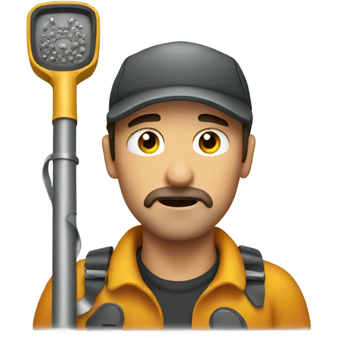 Man with metal detector emoji