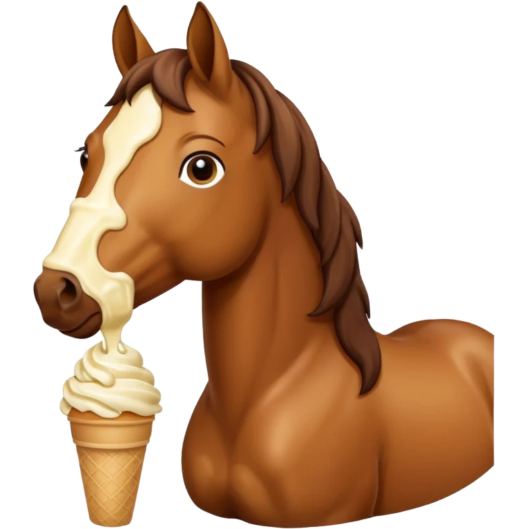 horse with icecream emoji