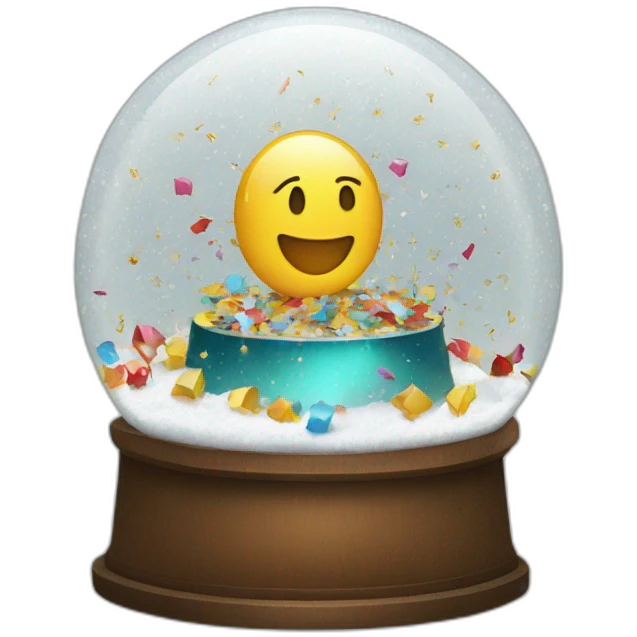 Confetti snowglobe emoji