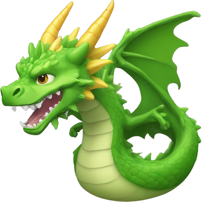 Dragón verde con corona emoji