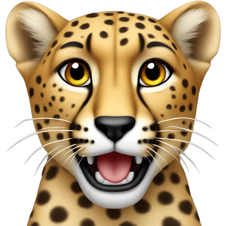 Cheetah sitting facing me emoji