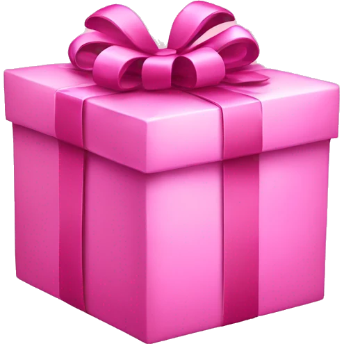 Pink Christmas gift emoji