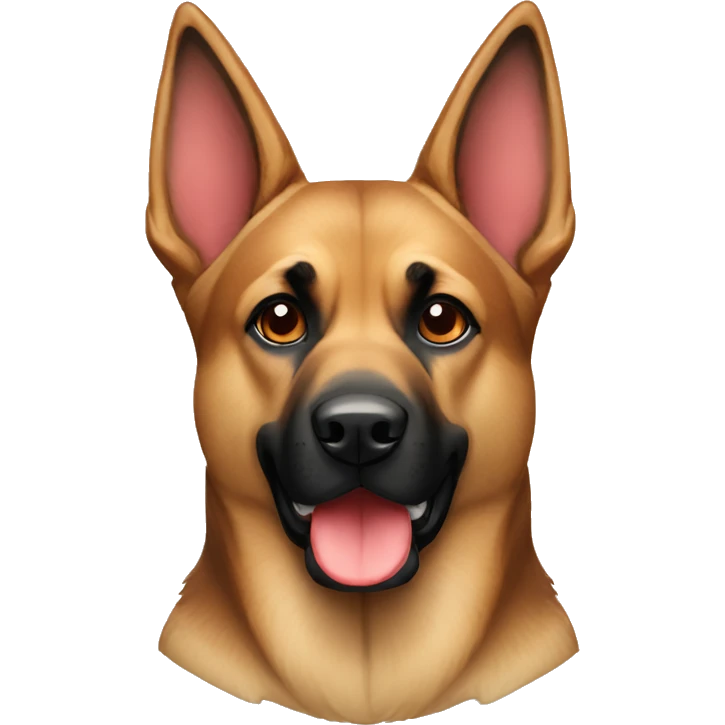 German Shepard like boxer with red gloves  emoji