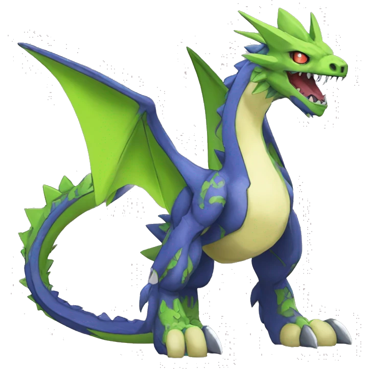  Cool Edgy Digimon-Fakemon-Dragon with edgy markings full body emoji