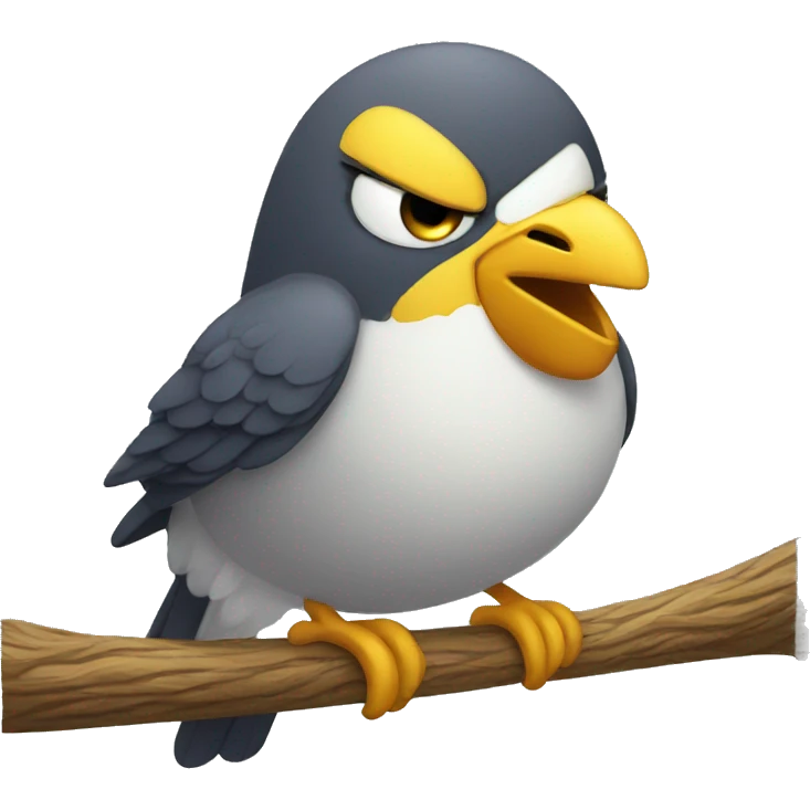  Not happy bird emoji