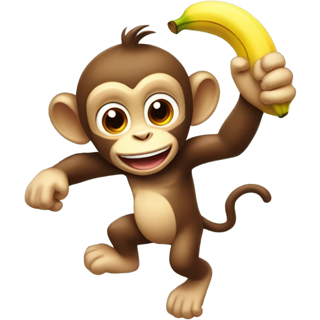 A silly monkey stealing emoji