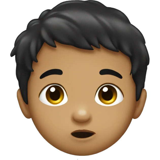 Baby boy sucking thumb black hair emoji