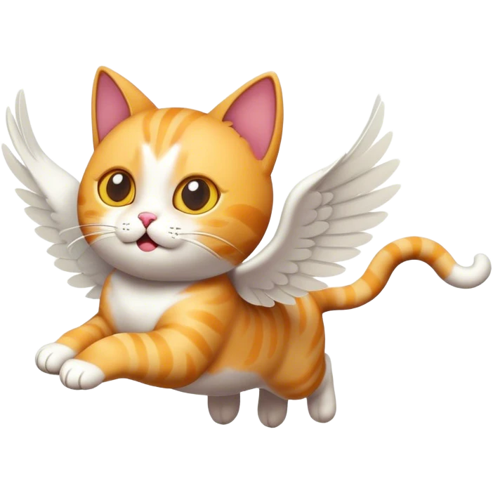 Cat flying emoji