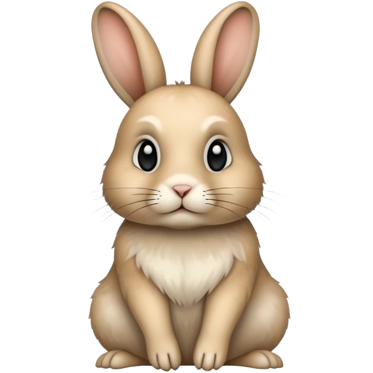 A beige  rabbit with black tâches Pls  emoji