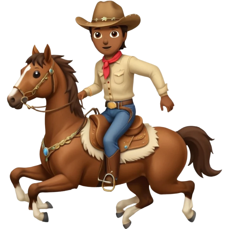 riding galloping horse with Rabbit rider emoji