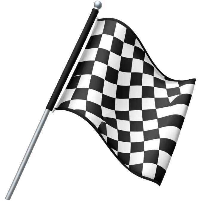 Formula flag black and white emoji