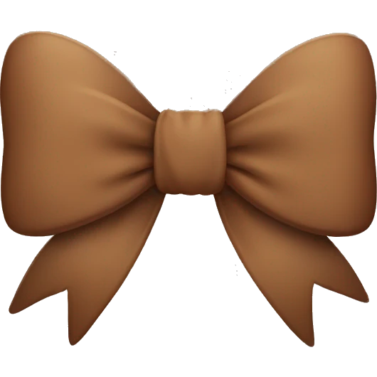 Cute brown bow emoji